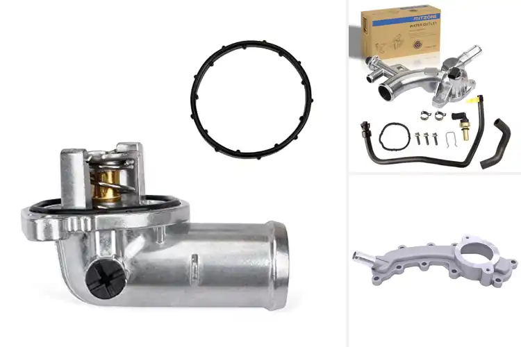Detailed view of best aluminum coolant thermostat housings