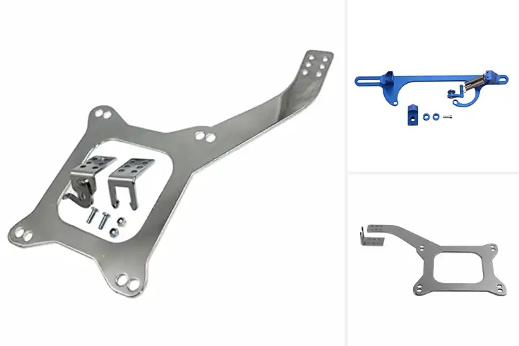 Detailed view of Best chrome plated carburetor brackets