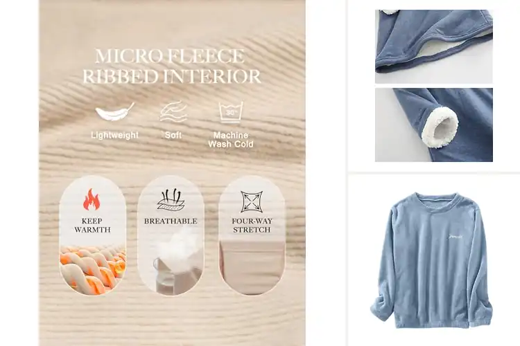 Detailed view of Best Comfortable Fleece Tops