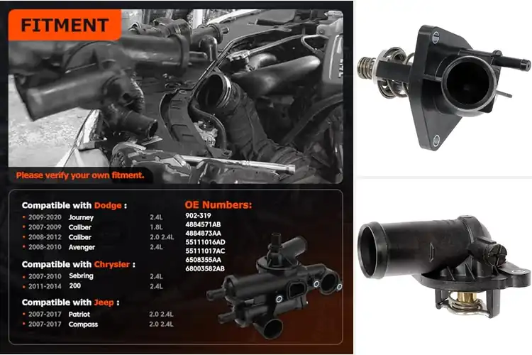 Detailed view of Best Coolant Thermostat Assemblies