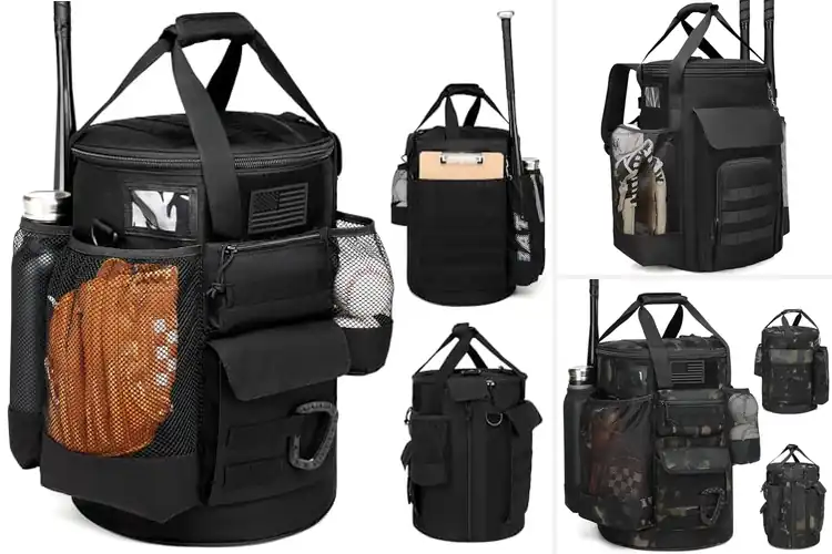 Detailed view of Best Multi-Pocket Softball Bucket Bags