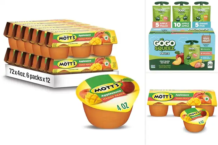 Detailed view of Best No Preservatives Apple Sauce Peach