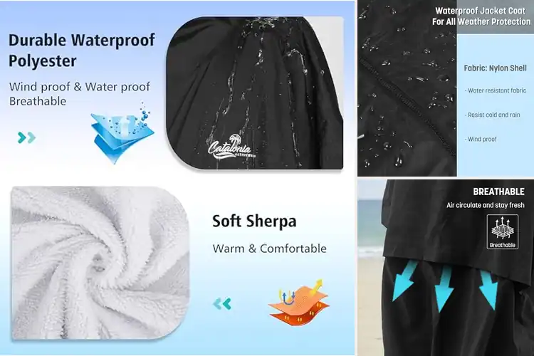 Detailed view of Best Oversized Swimming Coats: Stay Warm & Dry in Style
