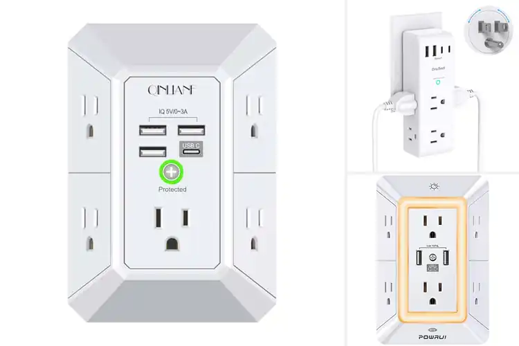 Detailed view of Best Wall Outlet Adapters